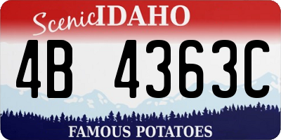 ID license plate 4B4363C