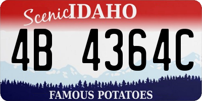 ID license plate 4B4364C