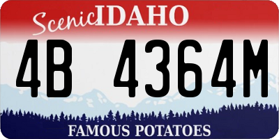 ID license plate 4B4364M