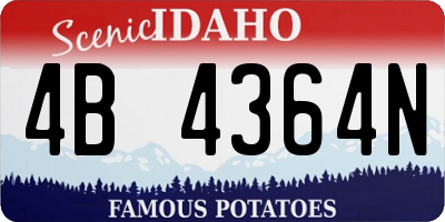 ID license plate 4B4364N