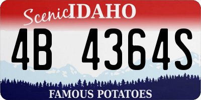 ID license plate 4B4364S