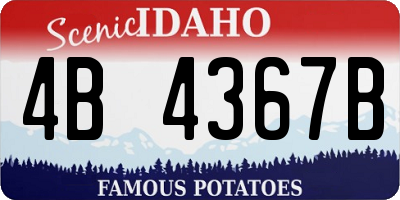 ID license plate 4B4367B