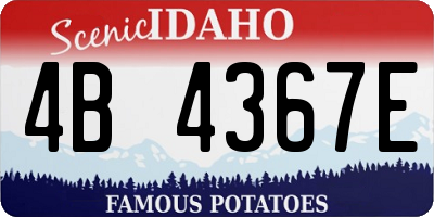 ID license plate 4B4367E