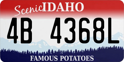 ID license plate 4B4368L