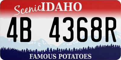 ID license plate 4B4368R