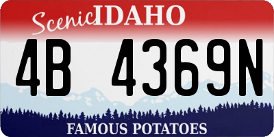 ID license plate 4B4369N