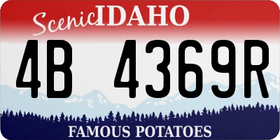 ID license plate 4B4369R