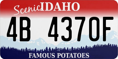 ID license plate 4B4370F