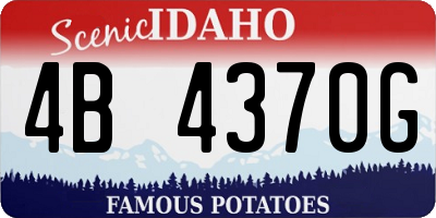 ID license plate 4B4370G