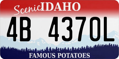 ID license plate 4B4370L