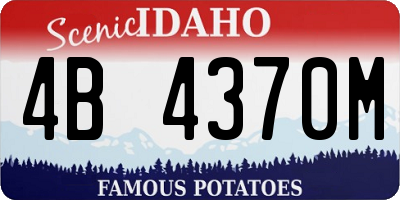ID license plate 4B4370M
