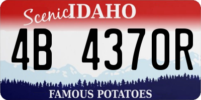 ID license plate 4B4370R