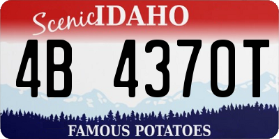 ID license plate 4B4370T