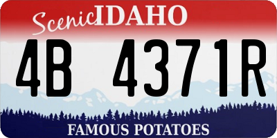 ID license plate 4B4371R