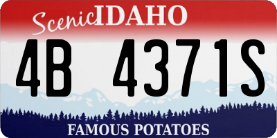 ID license plate 4B4371S