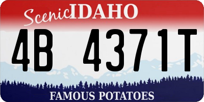 ID license plate 4B4371T