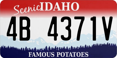 ID license plate 4B4371V