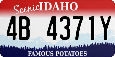 ID license plate 4B4371Y