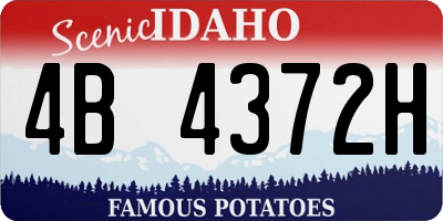 ID license plate 4B4372H