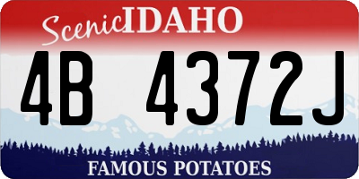 ID license plate 4B4372J
