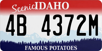 ID license plate 4B4372M