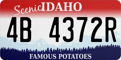 ID license plate 4B4372R