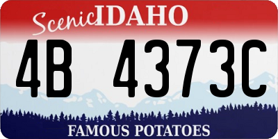ID license plate 4B4373C