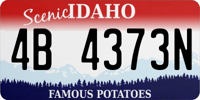 ID license plate 4B4373N