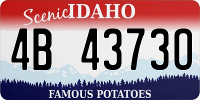 ID license plate 4B4373O
