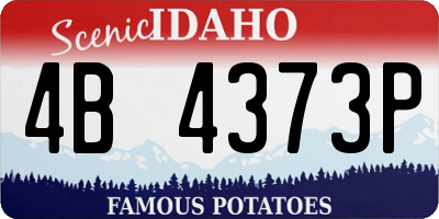 ID license plate 4B4373P