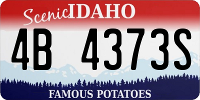ID license plate 4B4373S