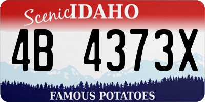 ID license plate 4B4373X