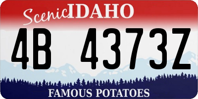 ID license plate 4B4373Z