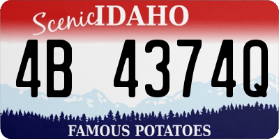 ID license plate 4B4374Q