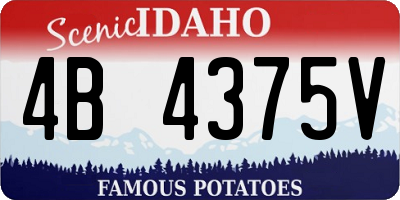 ID license plate 4B4375V