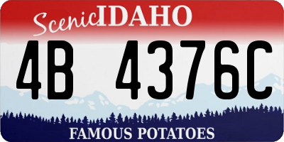 ID license plate 4B4376C