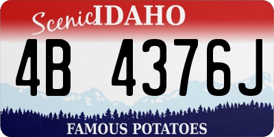 ID license plate 4B4376J