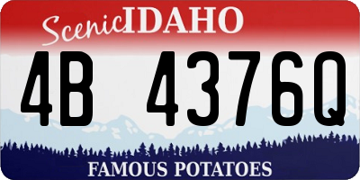 ID license plate 4B4376Q