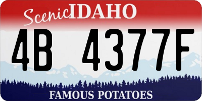 ID license plate 4B4377F