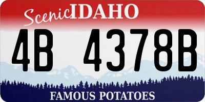 ID license plate 4B4378B