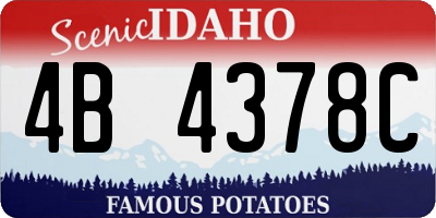 ID license plate 4B4378C