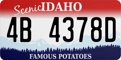 ID license plate 4B4378D