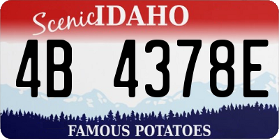 ID license plate 4B4378E
