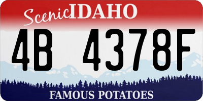 ID license plate 4B4378F