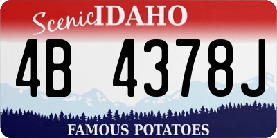 ID license plate 4B4378J