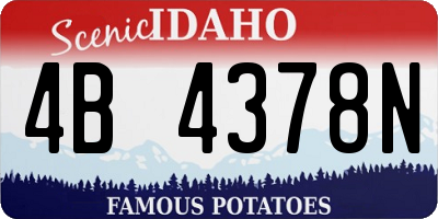 ID license plate 4B4378N