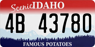 ID license plate 4B4378O