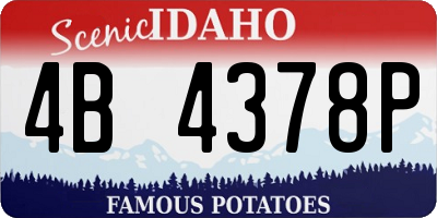 ID license plate 4B4378P