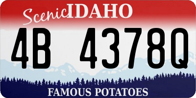 ID license plate 4B4378Q