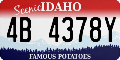 ID license plate 4B4378Y